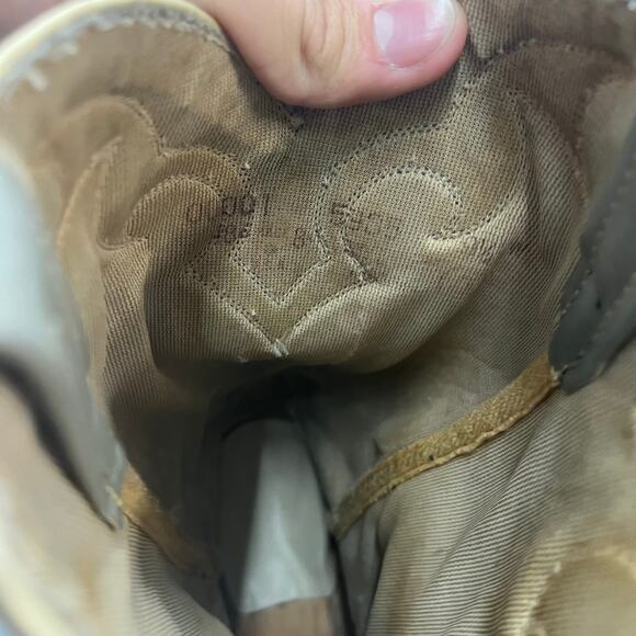 VTG Gray Distressed Dingo Western Cowboy Boots Made IN USA SZ 9.5 - Picture 8 of 8